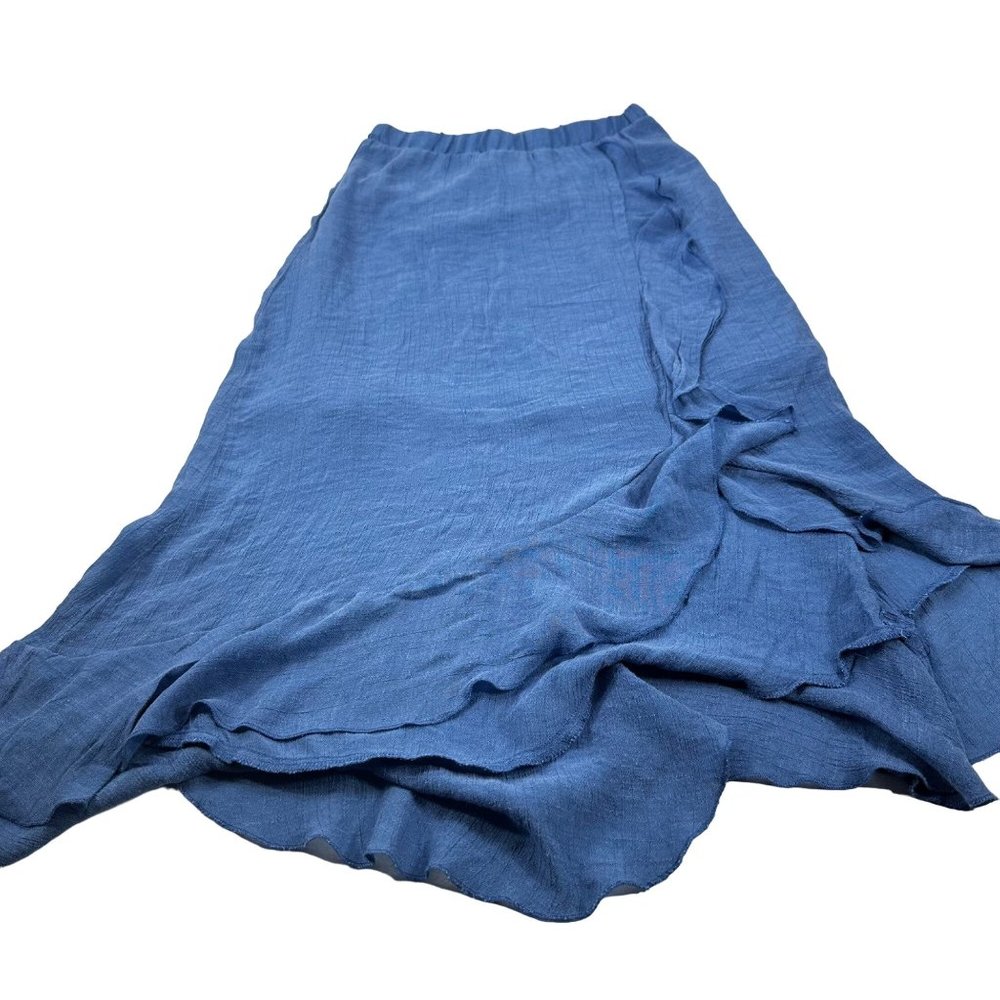 Amy Byer Girl's Size Large 14 Skirt Tiered Lined Blue Preowned